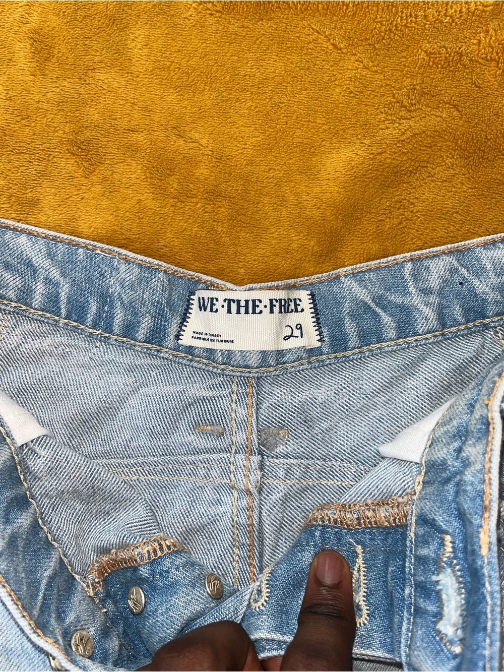We The Free Light Blue Wide Leg Jeans - Picture 4 of 8